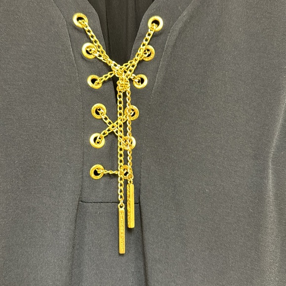 Michael Kors Navy dress with gold chain - Picture 3 of 6